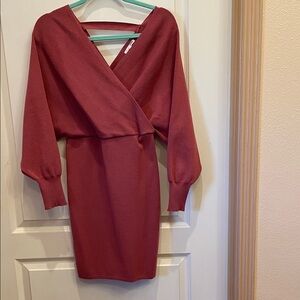 Gianni Bini Deep Mauve pink Long Sleeve Dress